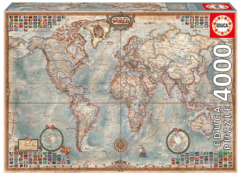 Puzzle O Mundo, Mapa Político (4000 peças)