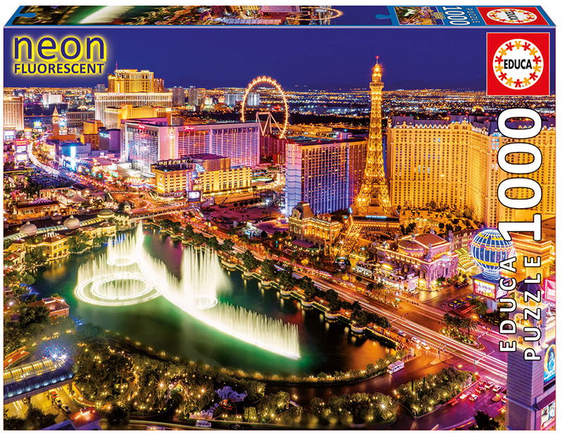 Puzzle Las Vegas Neon Fluorescent (1000 peças)