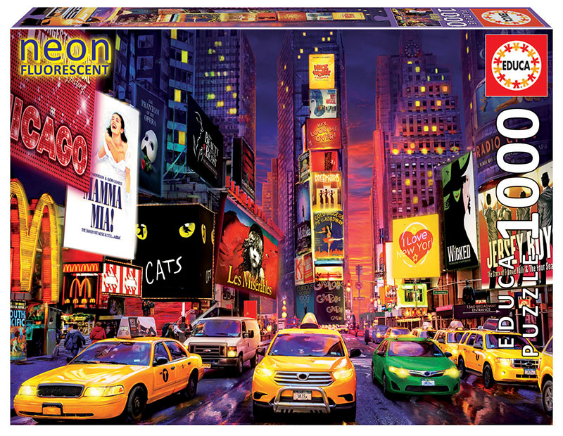 Puzzle Neon Fluorescent Times Square, Nova Iorque (1000 peças)