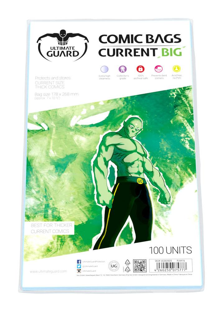 Ultimate Guard Comic Bags BIG Current Size Pack de 100 Unidades