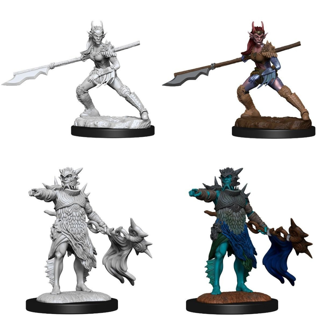 Magic the Gathering: Unpainted Miniatures -Coralhelm and Halimar Wavewatch 