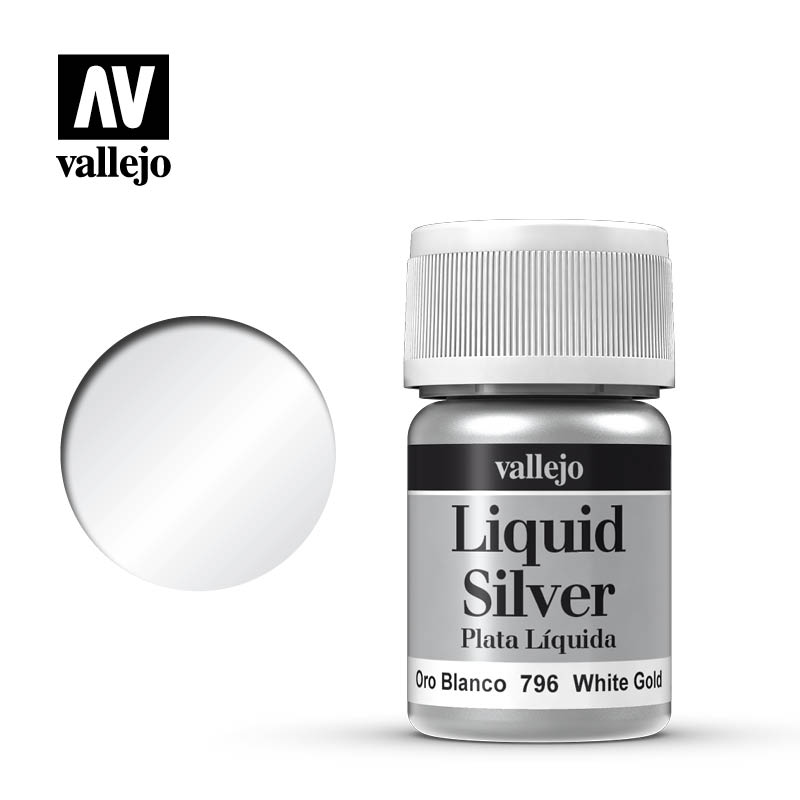 Vallejo Liquid Silver White Gold 70796