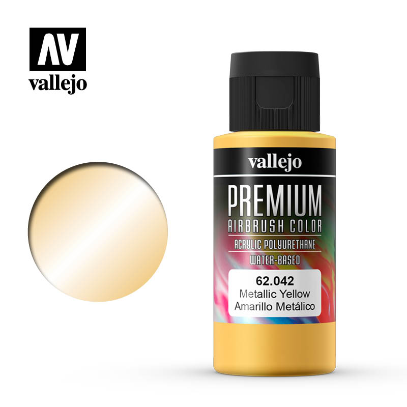 Vallejo Premium Airbrush Color Metallic Yellow 62042 