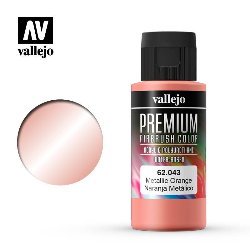 Vallejo Premium Airbrush Color Metallic Orange 62043 