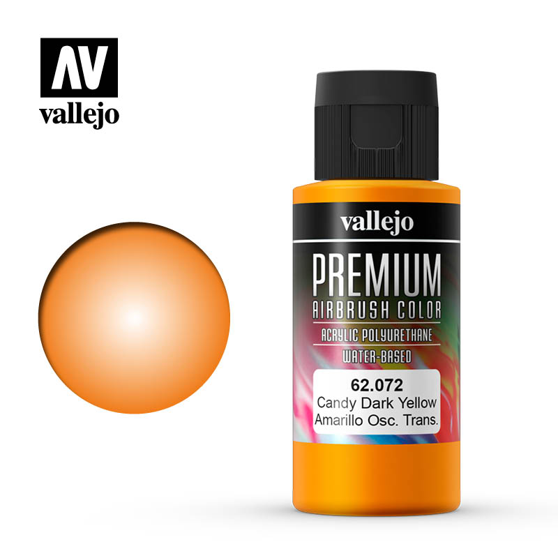 Vallejo Premium Airbrush Color Candy Dark Yellow 62072 