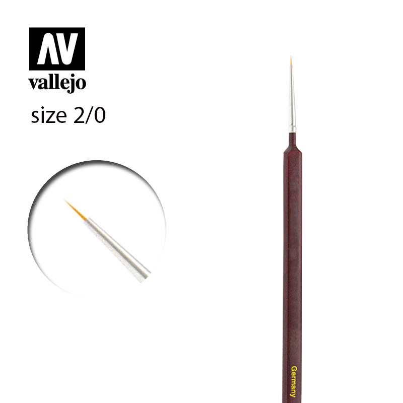 Vallejo Brush Round Synthetic Triangular Size 2/0