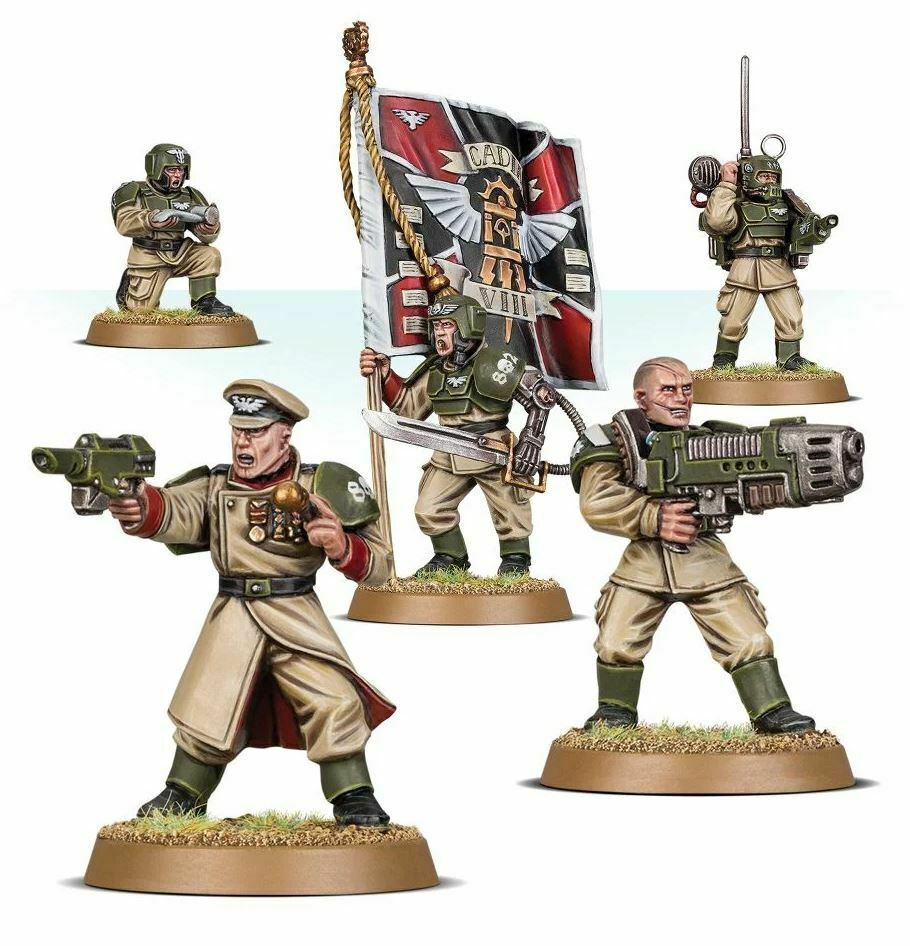 Warhammer 40,000: Cadian Command Squad Unpainted Miniatures