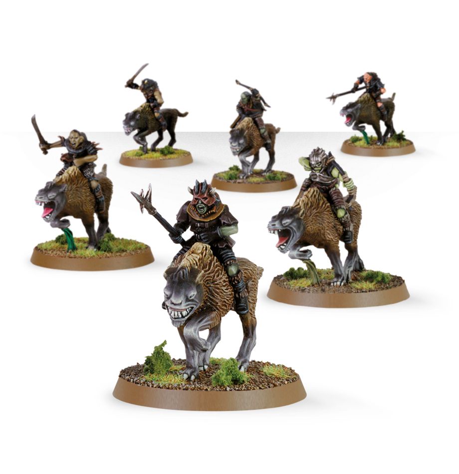 The Lord of The Rings: Warg Riders Unpainted Miniatures 