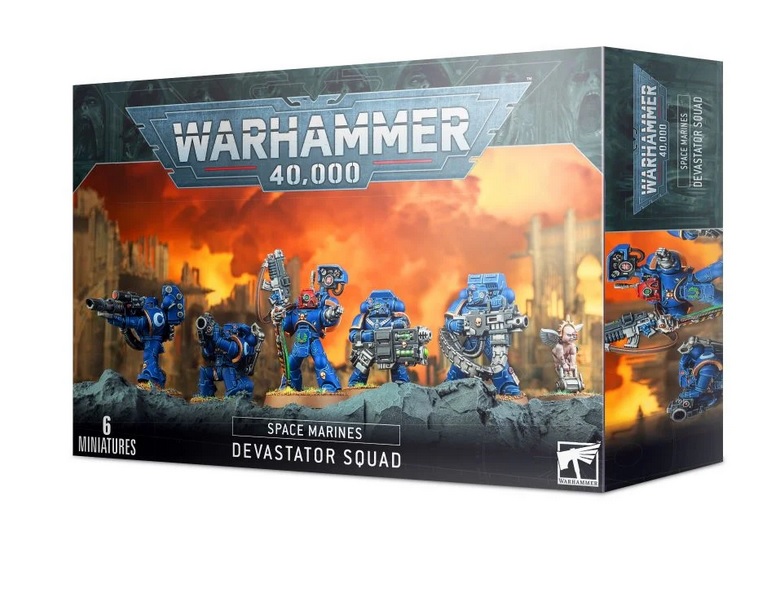 Warhammer 40,000: Space Marines Devastator Squad Unpainted Miniatures