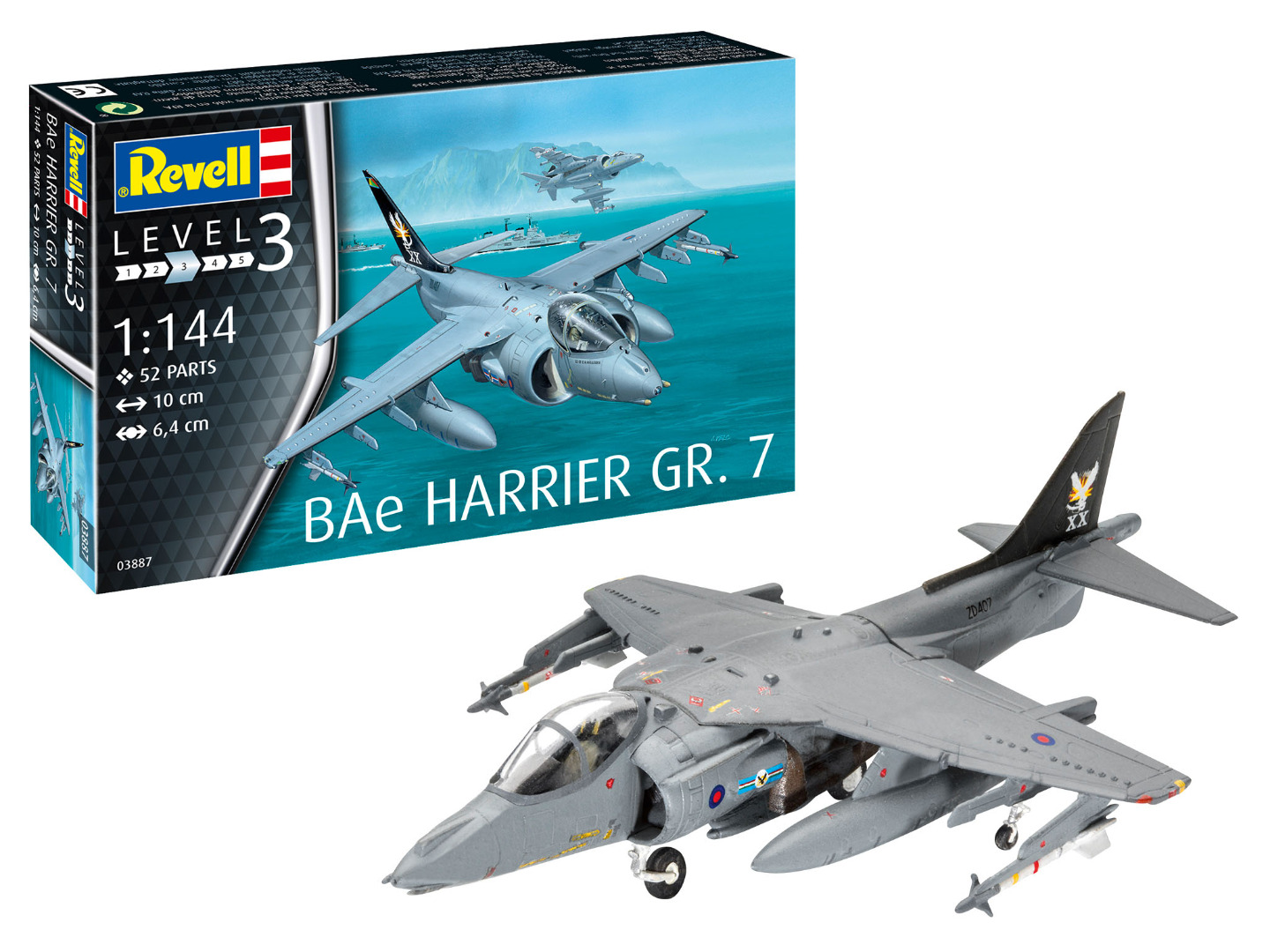 Revell Model Kit Bae Harrier GR.7 Scale 1:144