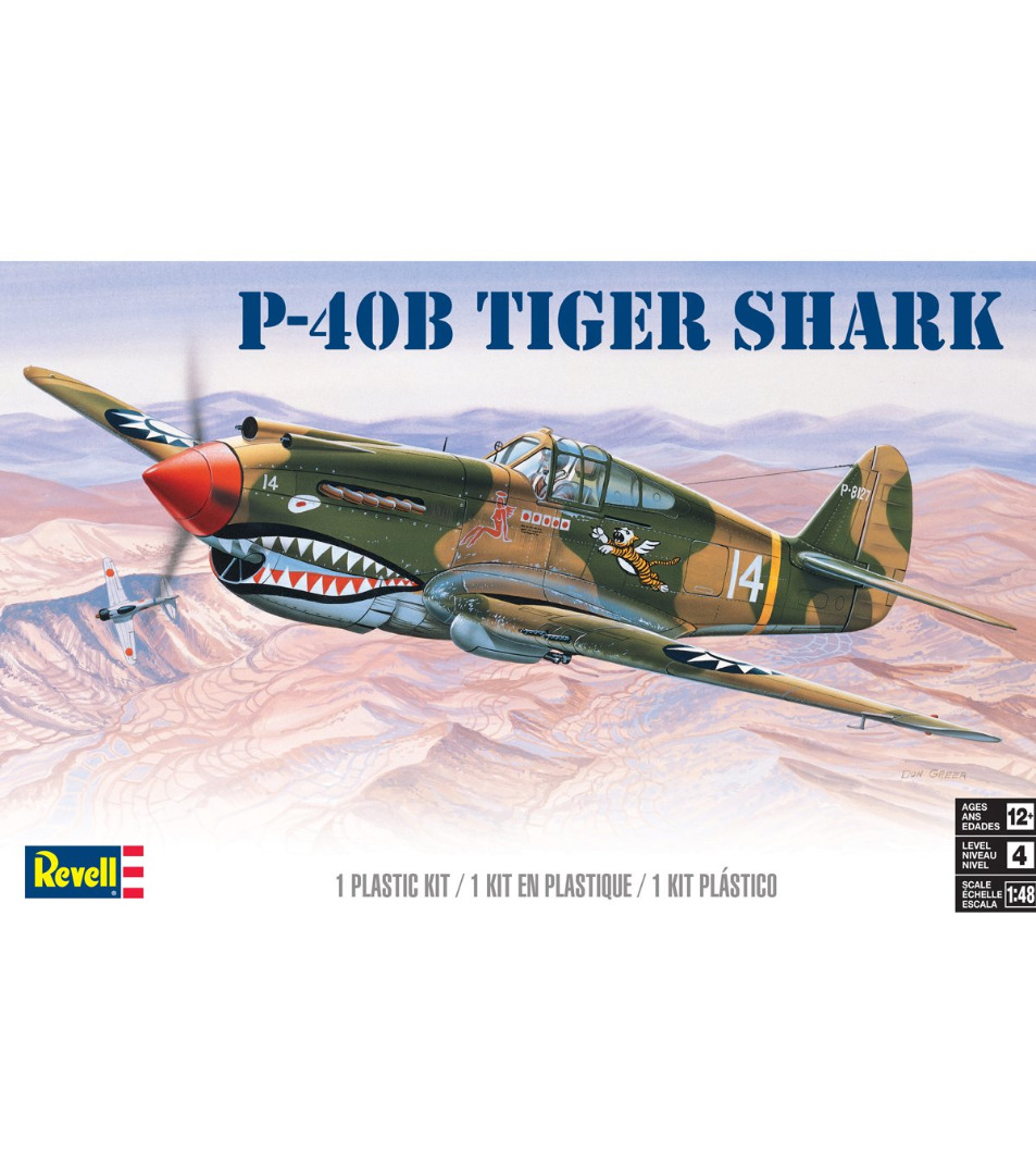 Revell Model Kit P-40B Tiger Shark Scale 1:48