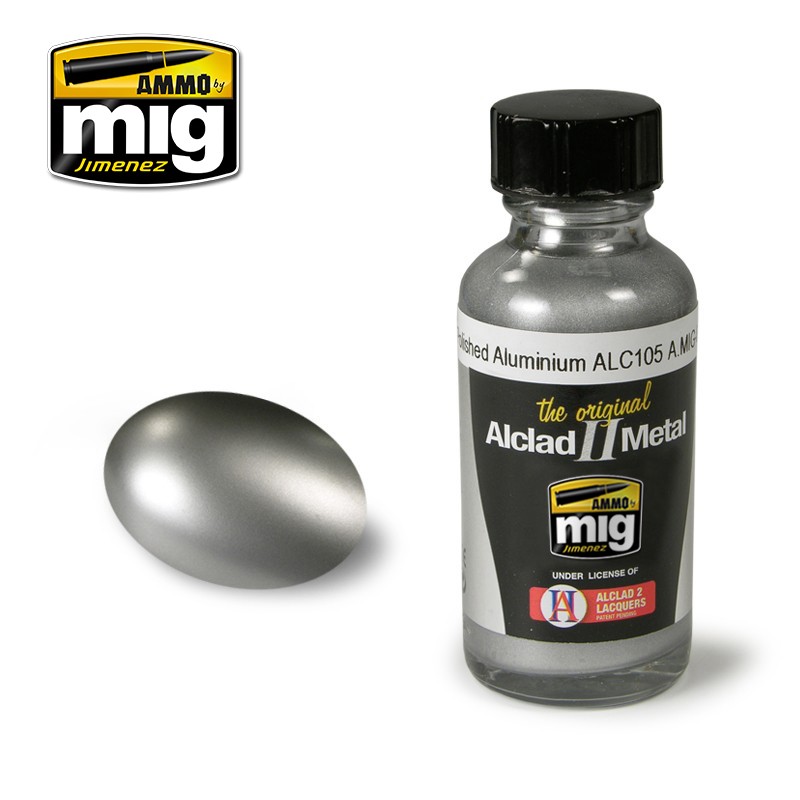 AMMO of Mig Jimenez Alclad II Metal Polished Aluminium ALC105