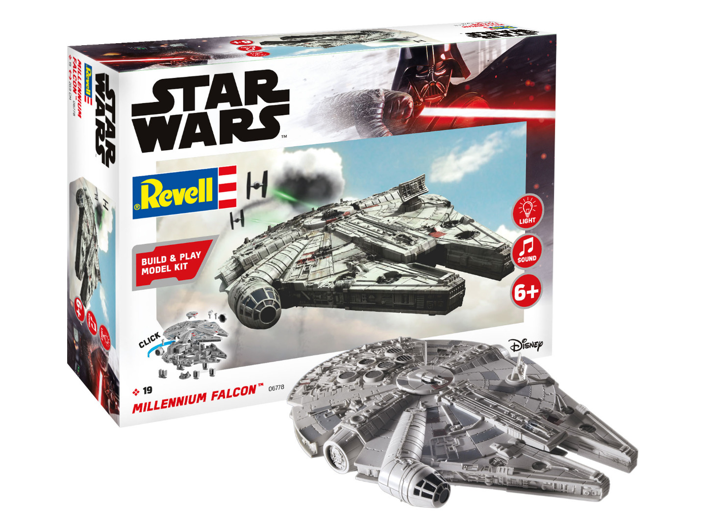 Revell Model Kit Star Wars Millennium Falcon Scale 1:164 (Build & Play)