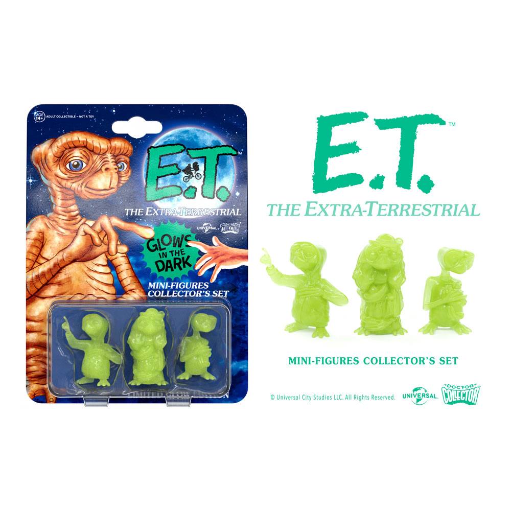 E.T. Extra-Terrestrial Collector's Mini Figures 3-Pack Glowing Edition 5 cm