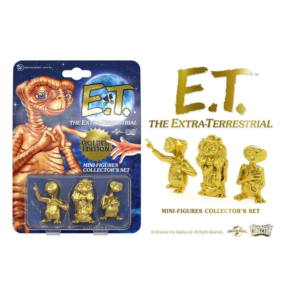 E.T. the Extra-Terrestrial Collector Mini Figures 3-Pack Golden Edition 5cm