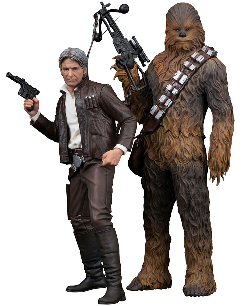 Star Wars Episode VII ARTFX+ Statue 1/10 2-Pack Han Solo & Chewbacca 23 cm