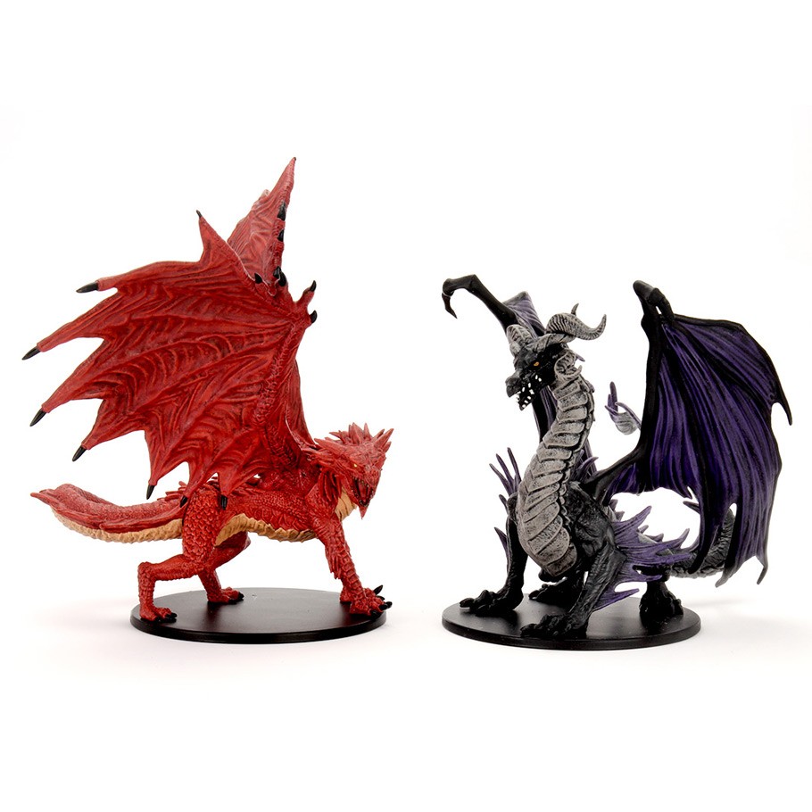 Pathfinder Battles: City of Lost Omens Adult Red & Black Dragons Miniatures