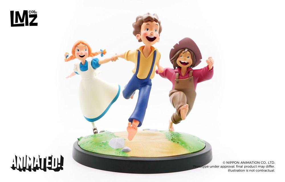 The Adventures of Tom Sawyer Animated! Statue Tom, Huck & Becky 23 cm