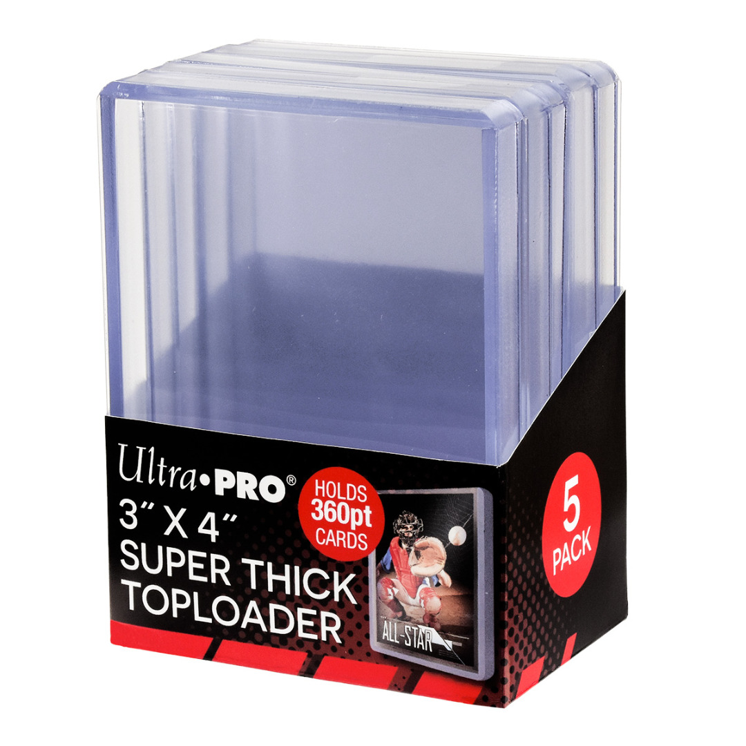 Ultra Pro - 3 x 4  Super Thick 360pt Toploader (5 Pieces)