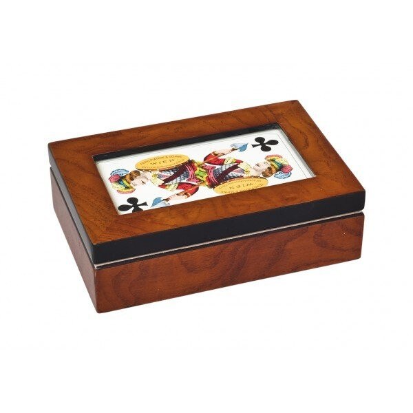 Piatnik - Luxury wooden glass box (Bridge Poker)