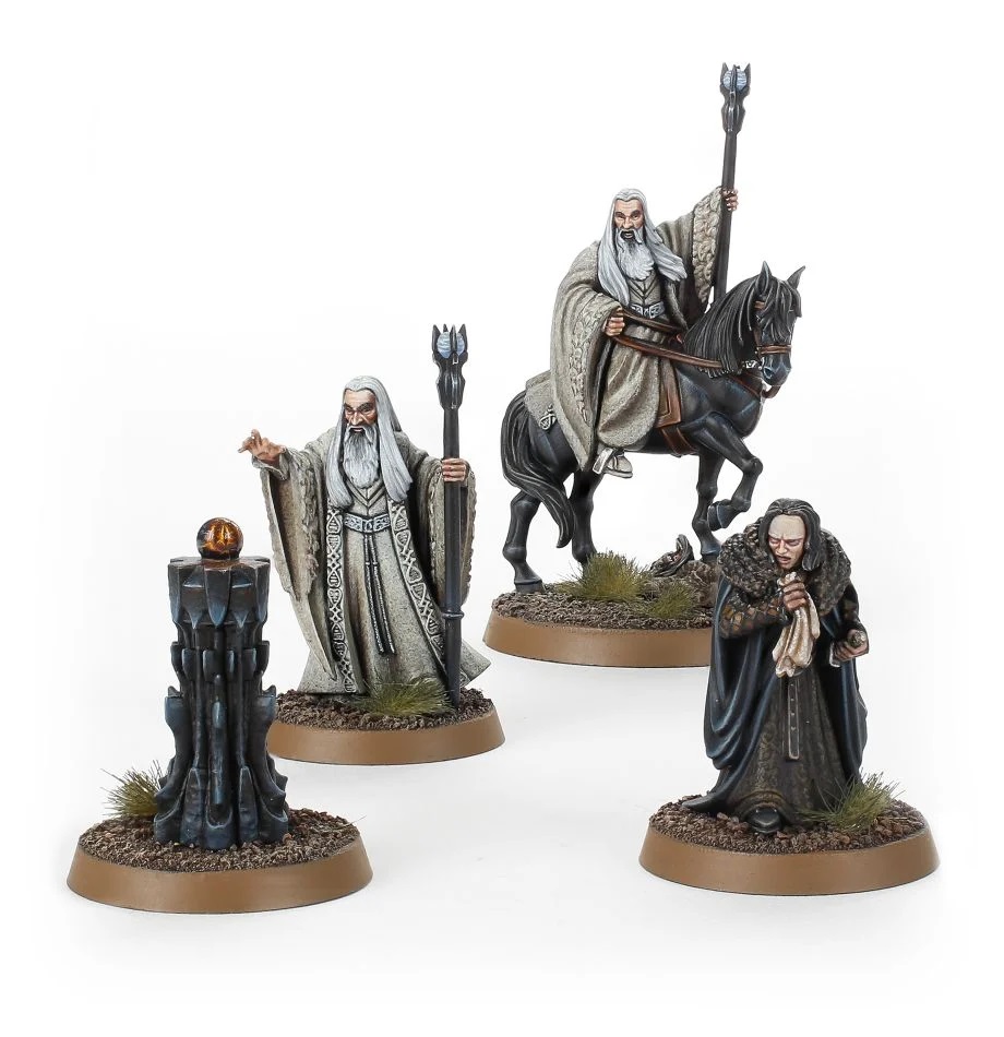 The Lord of the Rings: Saruman the White & Grima Miniatures