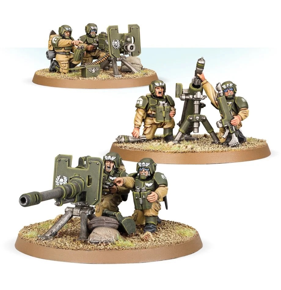 Warhammer 40,000: Astra Militarum Cadian Heavy Weapon Squad Miniatures