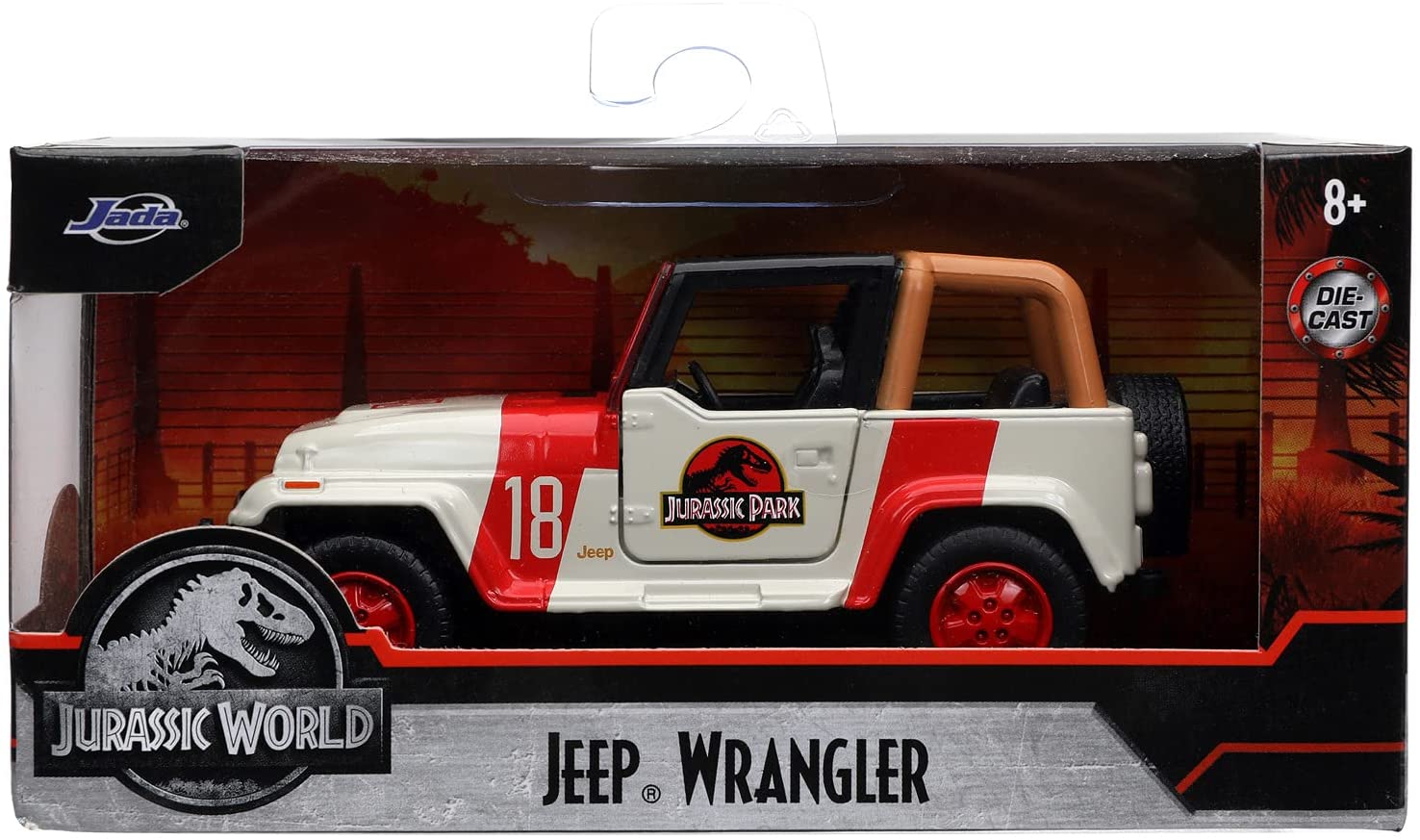 Jurassic Park Jeep Wrangler Die Cast 1:32