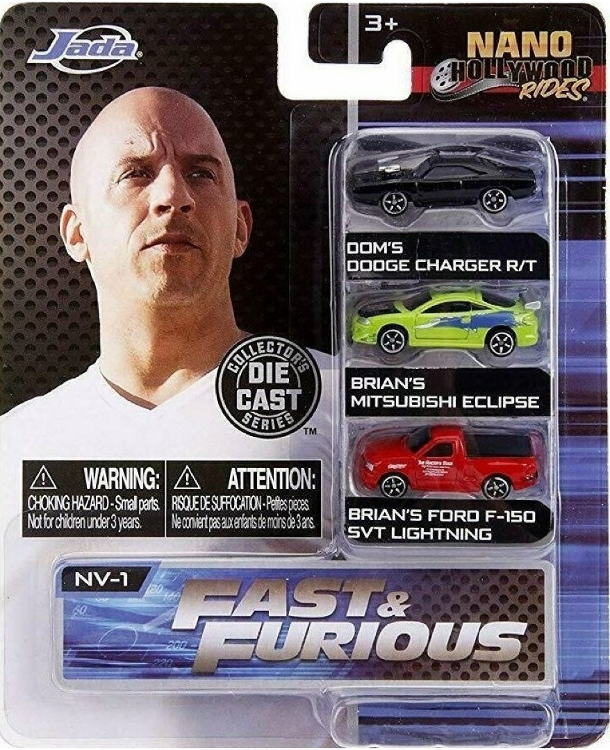 Fast & Furious Die-Cast 3-Pack Nano