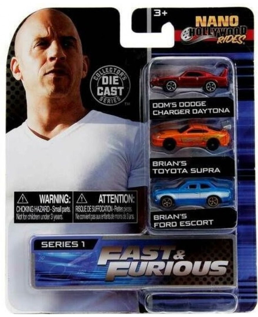 Fast & Furious 3-Pack Nano Die Cast