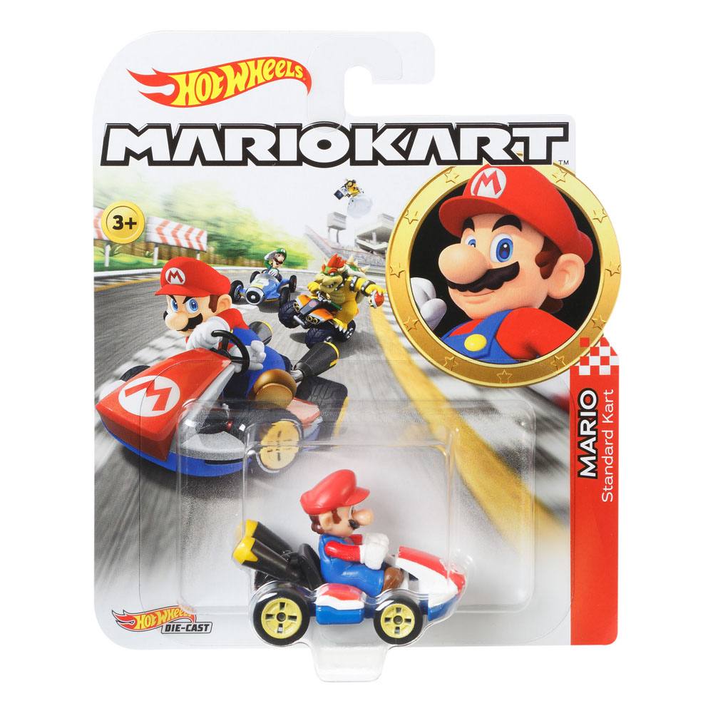 Mario Kart Hot Wheels Diecast Vehicle 1/64 Mario (Standard Kart) 8 cm
