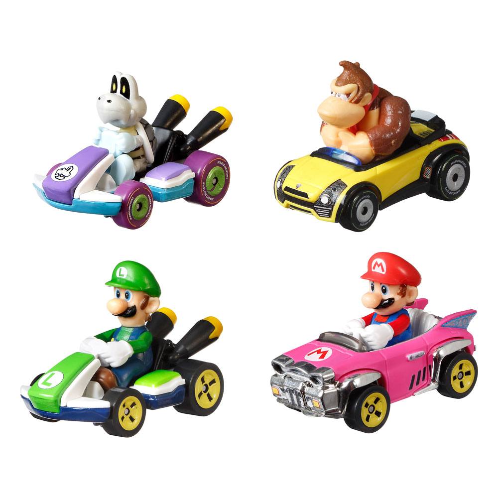 Mario Kart Hot Wheels Diecast Vehicle 4-Pack 1/64 