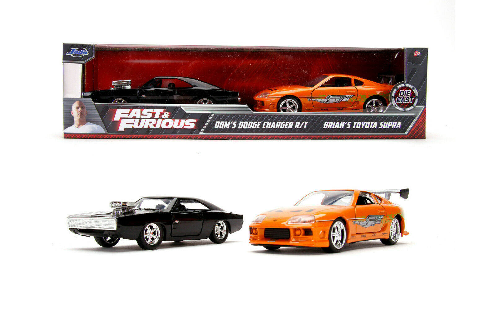 Fast & Furious Twin Pack Toyota Supra + Dodge Charger 1:32