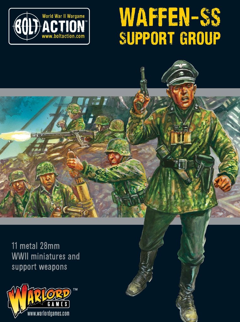 Bolt Action 2 Waffen-SS Support Group (HQ, Mortar & MMG) (English)