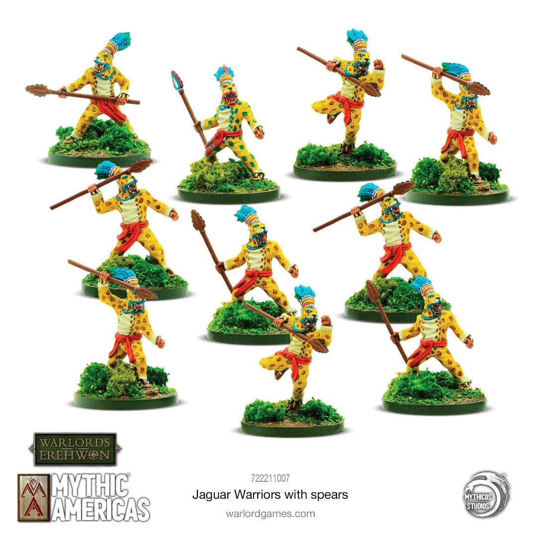 Mythic Americas: Jaguar Warriors with spears (English)