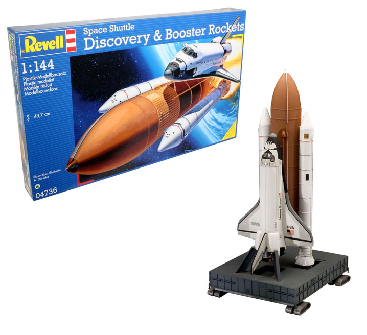 Revell Model Kit Space Shuttle Discovery + Booster Rockets Scale 1:144