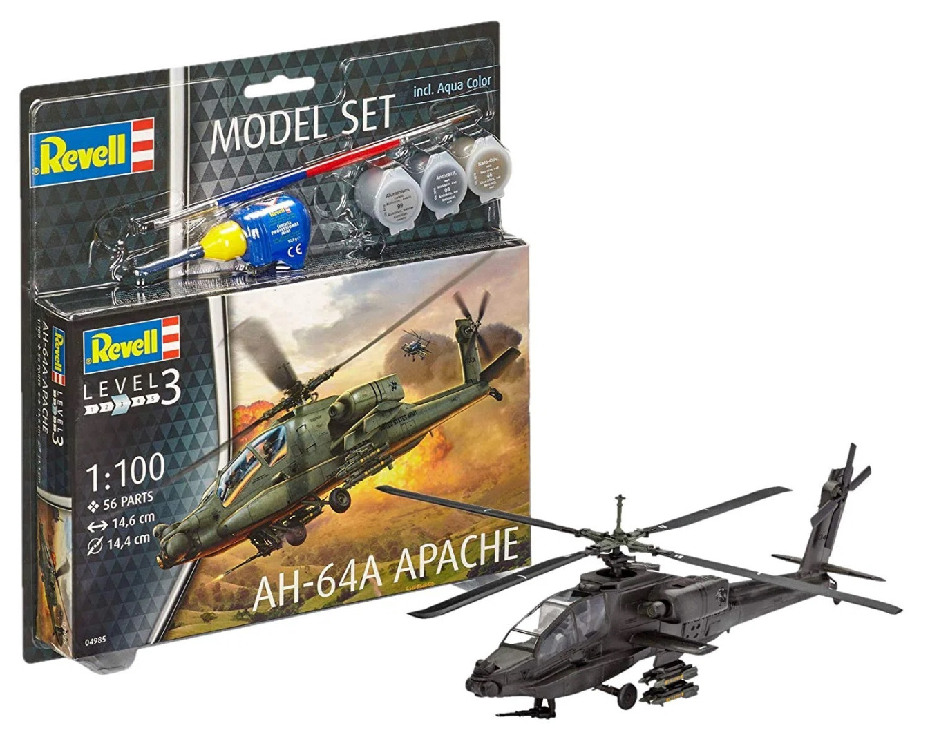 Revell Model Set AH-64A Apache Scale 1:100