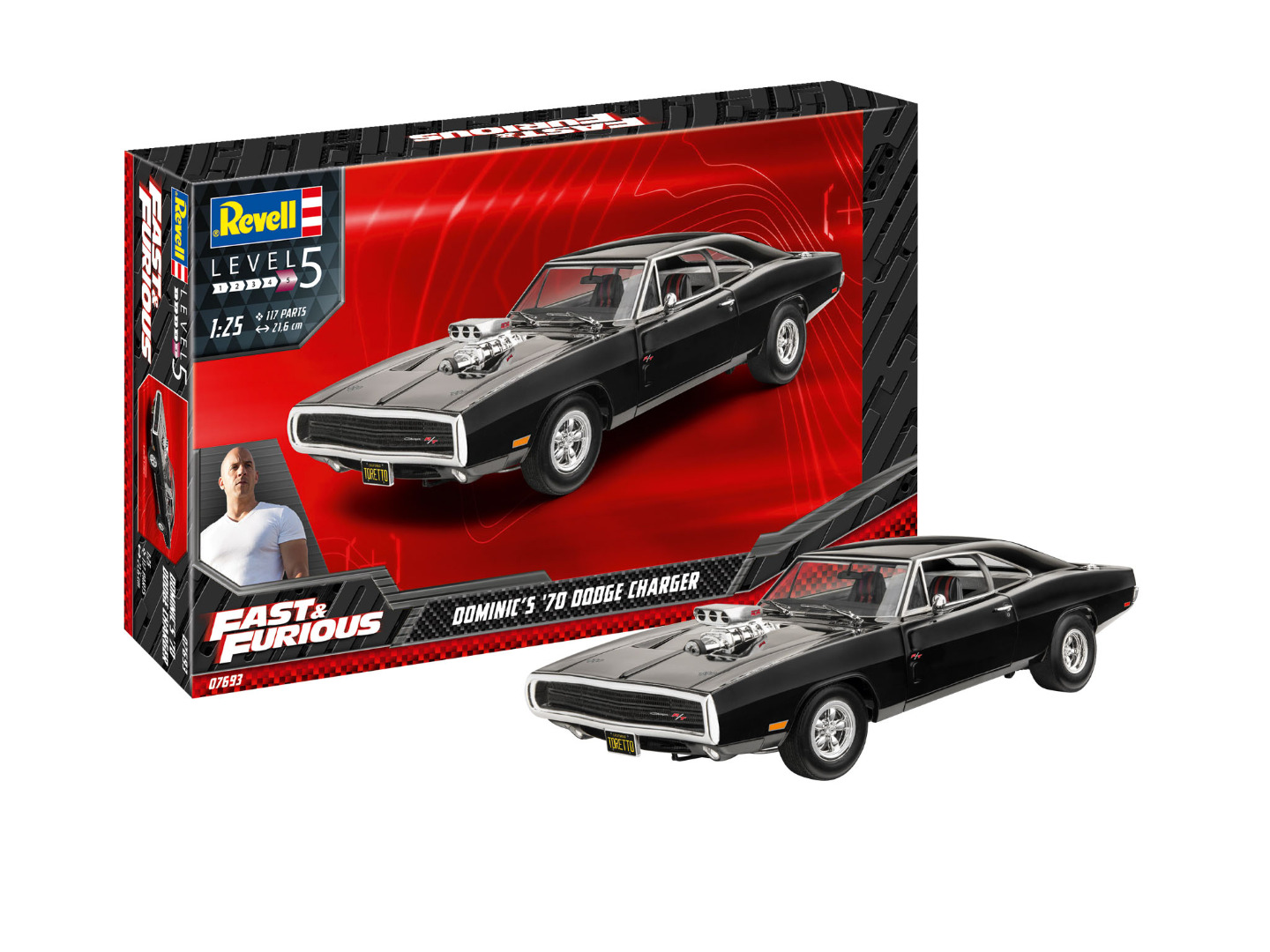Revell Model Kit Fast & Furious - Dominics 1970 Dodge Charger 1:25
