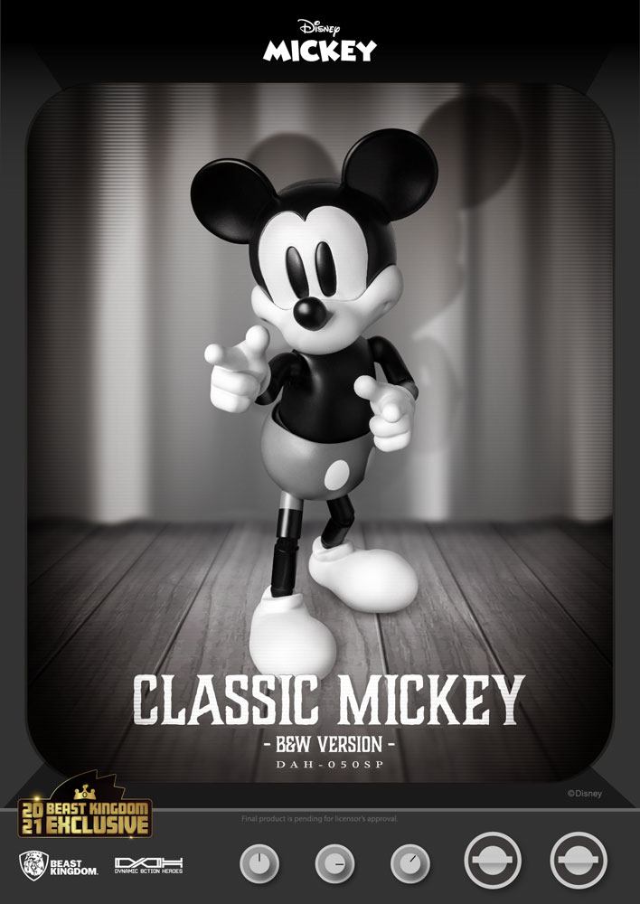 Disney Classic Dynamic 8ction Heroes AF 1/9 Mickey Vers. B&W Version 21 cm