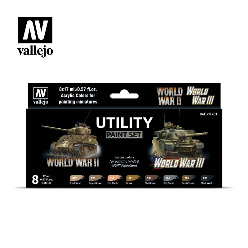 Vallejo Utility Paint Set WWII & WWIII 70201