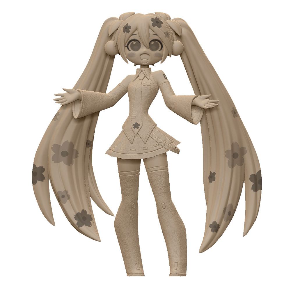 Vocaloid PVC Statue Sakura Miku CartoonY 16 cm
