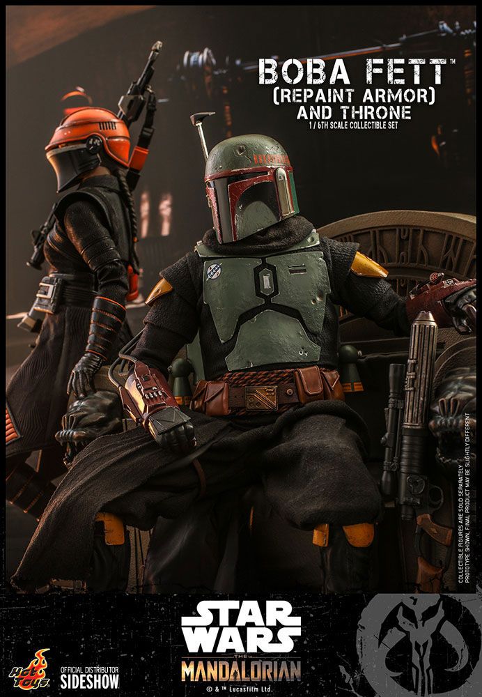 Star Wars The Mandalorian AF 1/6 Boba Fett (Repaint Armor) and Throne
