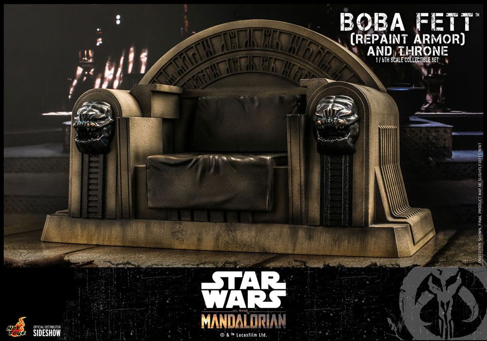 Star Wars The Mandalorian AF 1/6 Boba Fett (Repaint Armor) and Throne