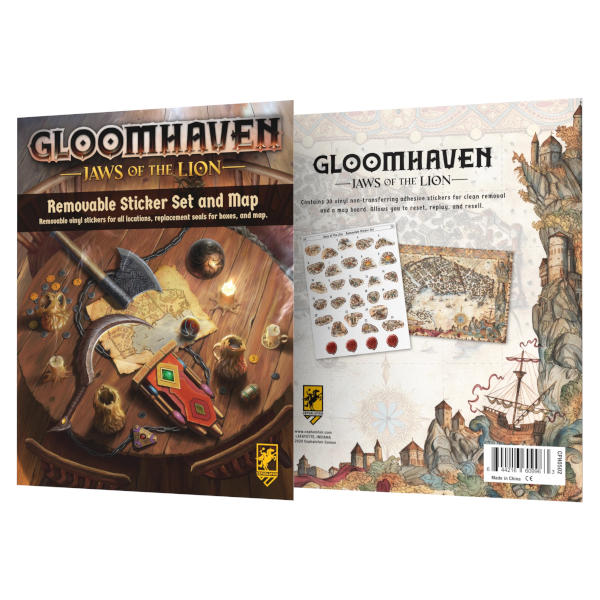Gloomhaven: Jaws of the Lion Removable Sticker Set & Map (English)