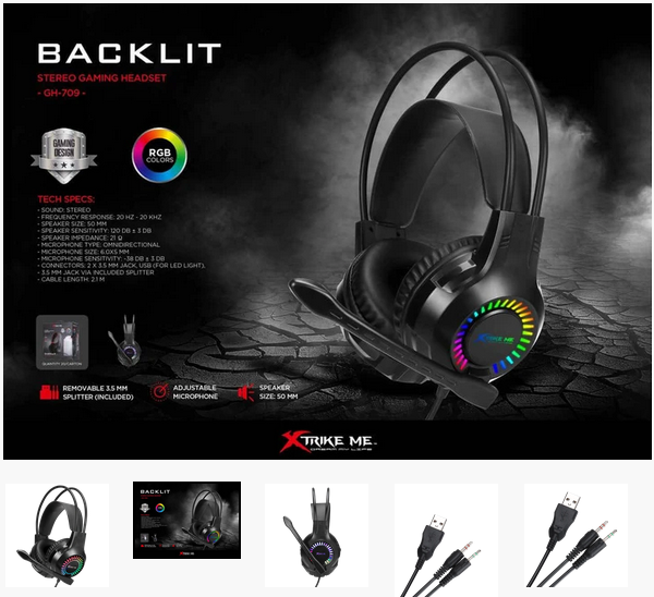 Xtrike Me Gaming Headset GH-709 with RGB backlight PS4/Xbox One/Series X/PC