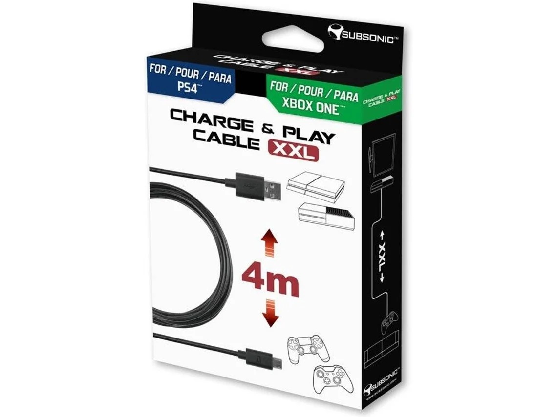 Charge & play cable XXL PS4/Xbox One Subsonic