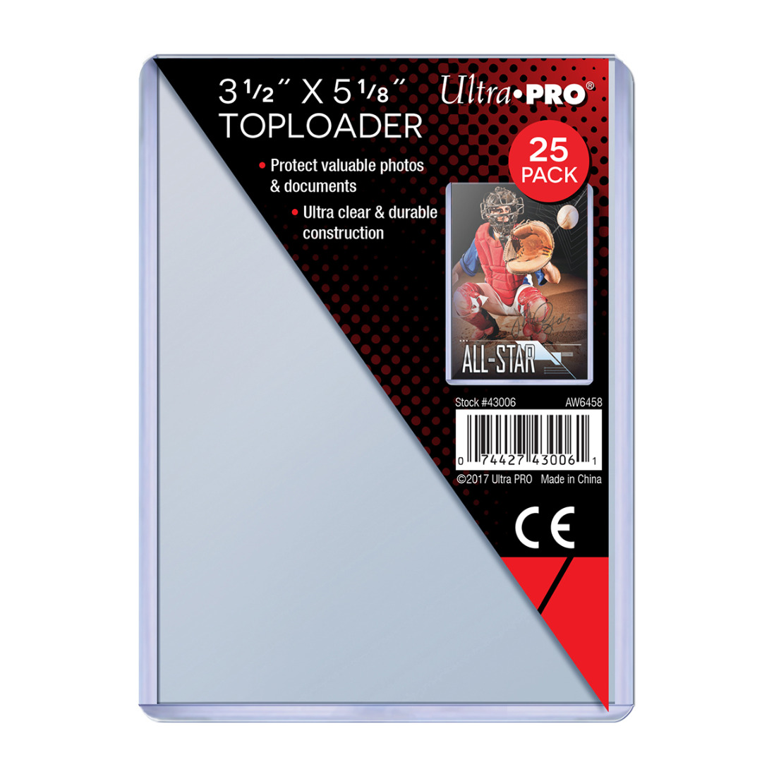 UP - Toploader - 3-1/2 inches X 5-1/8 inches (25 pieces)
