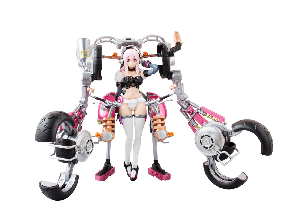 Nitro Super Sonic AGP Action Figure Super Sonico with Super Bike Robo 14 cm