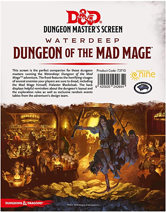 Dungeons and Dragons Dungeon of the Mad Mage - DM Screen