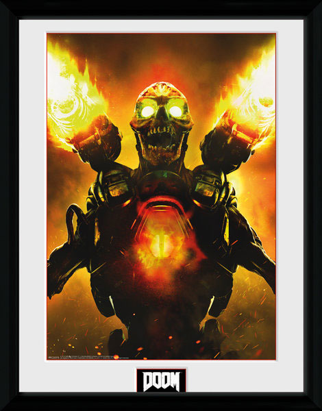 Poster com Moldura Premium Doom Key Art 45 x 34 cm