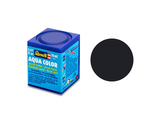 Revell Aqua Color Black Matt 18ml - nº 08